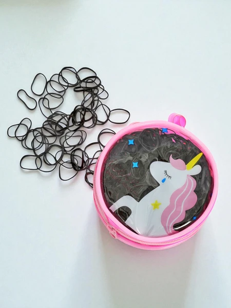 Royalfashion Mehrfarbige Silikon-Haargummis in dekorativer Verpackung