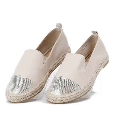 Beige Espadrilles mit dekorativer Mackenzie-Zehenpartie - Schuhe 1