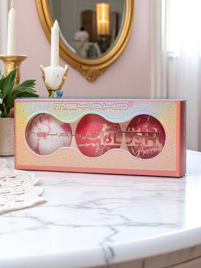 Palette mit 3 Nuancen von illuminierendem Rouge für die Wangenfarbe
