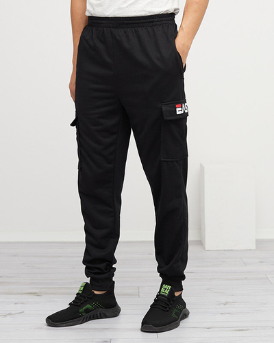 Schwarze Herren-Jogginghose mit Taschen - Kleidung
