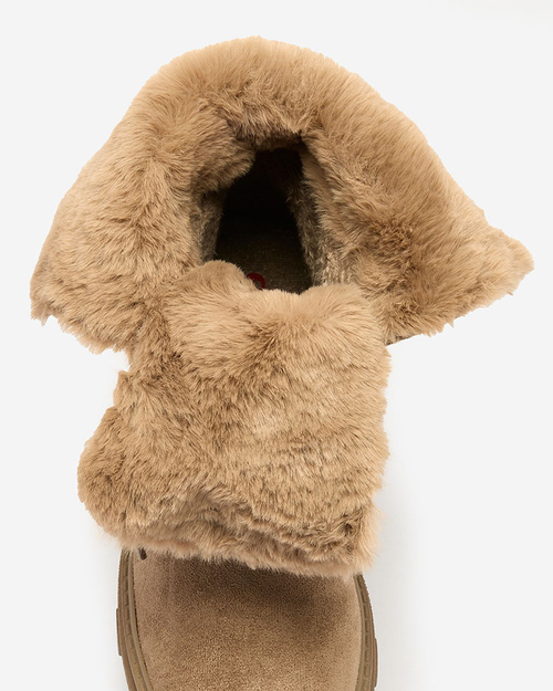 Royalfashion Світло-коричневі жіночі черевики на шнурівці Cavenma