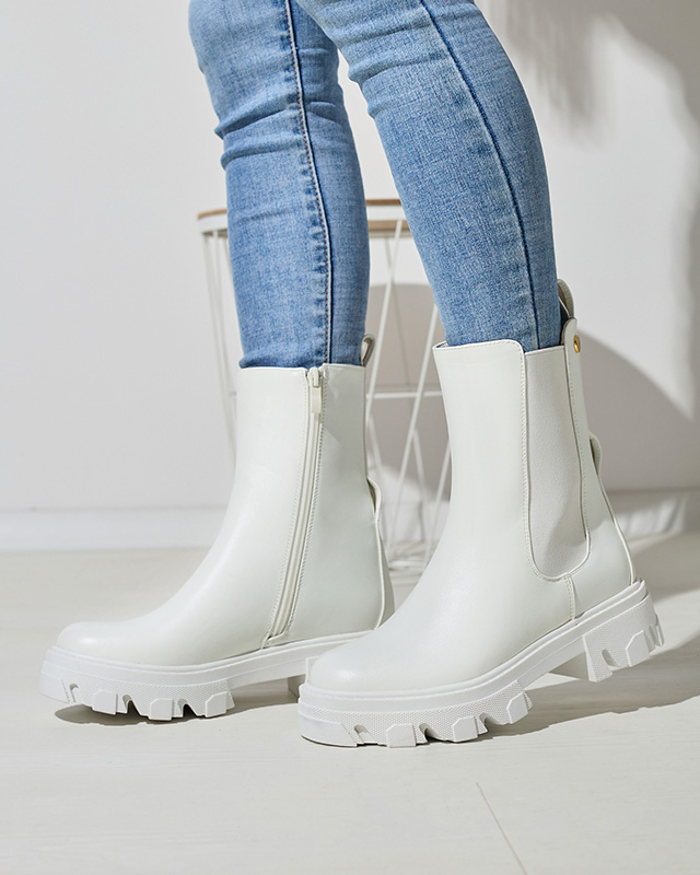 Hohe Damenstiefel in weiß Vyvieva- Footwear