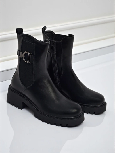 Höhere Damenstiefeletten aus Öko-Leder Ovella