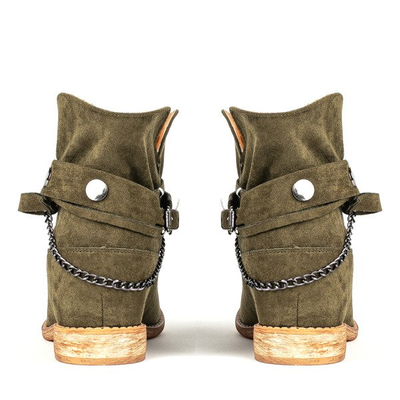 Grüne Cowboystiefel auf einem Innenkeil Salem - Footwear