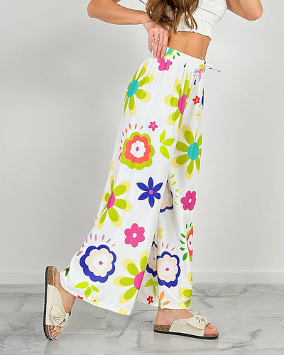 Royalfashion Weite Stoffhose mit Blumenmuster