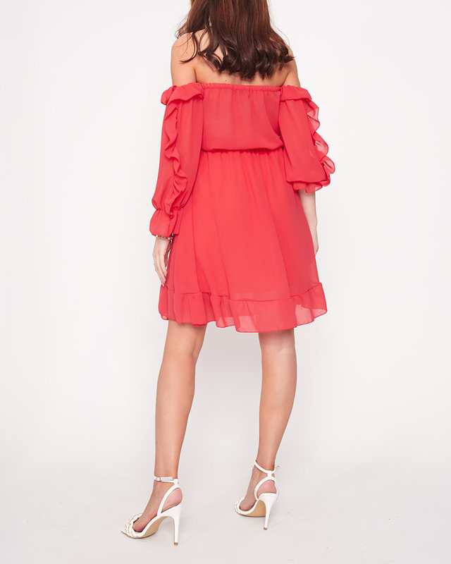 Spanisches Kleid für Damen in Dunkelrosa - Kleidung