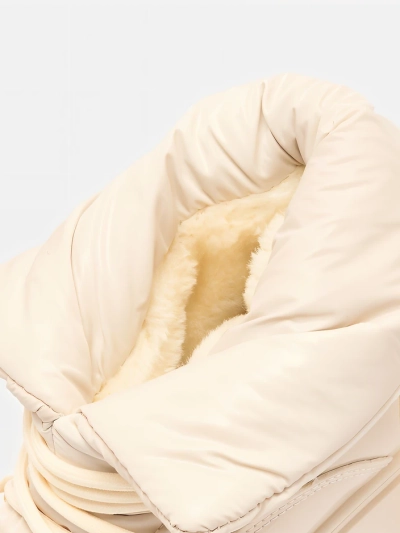 Royalfashion Damen Schlupf-Schneestiefel in Cremefarbe Dabenda
