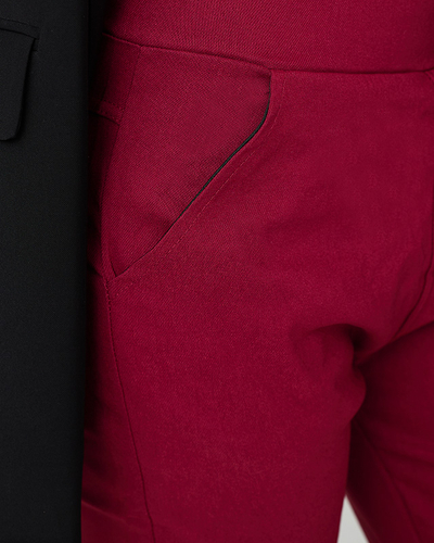 Weinrote isolierte Damen-Treggings - Kleidung