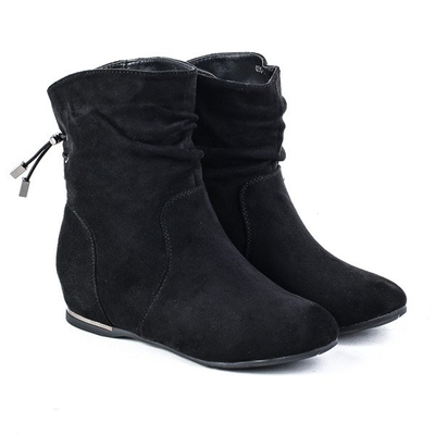 Чорні екологічні замшеві ботильйони Lallen - Взуття