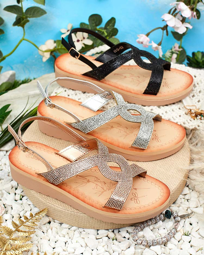 Royalfashion Damen Elova Zirconia Sandalen