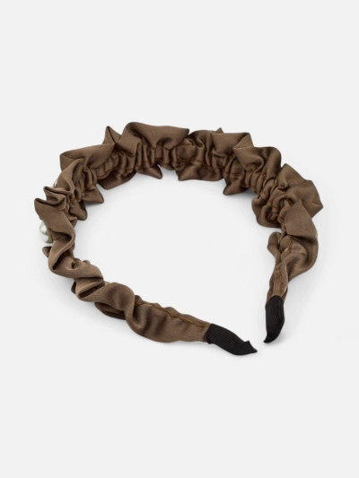 Royalfashion Haarband mit Raffung und Perlen