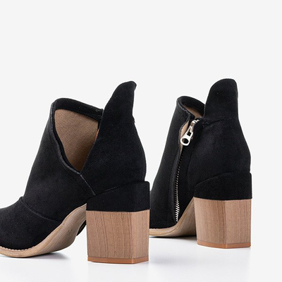 Schwarze Damenstiefel mit Ausschnitten Cintura - Schuhe