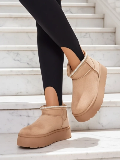 Royalfashion Damen Kurzstiefel a'la Schneestiefel Xoalla