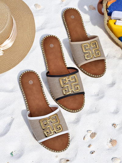 Royalfashion Damen-Slipper mit flacher Sohle Rorole