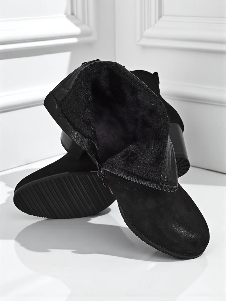 Damen Stiefeletten aus Eco-Wildleder mit Absatz Crimson Echo