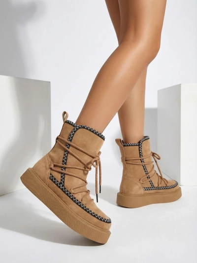 Royalfashion Damen Schnürschnee boots Siozi