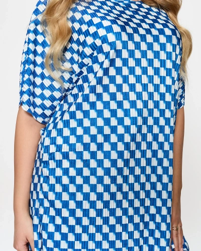 Blaues gemustertes Set für Damen - Kleidung