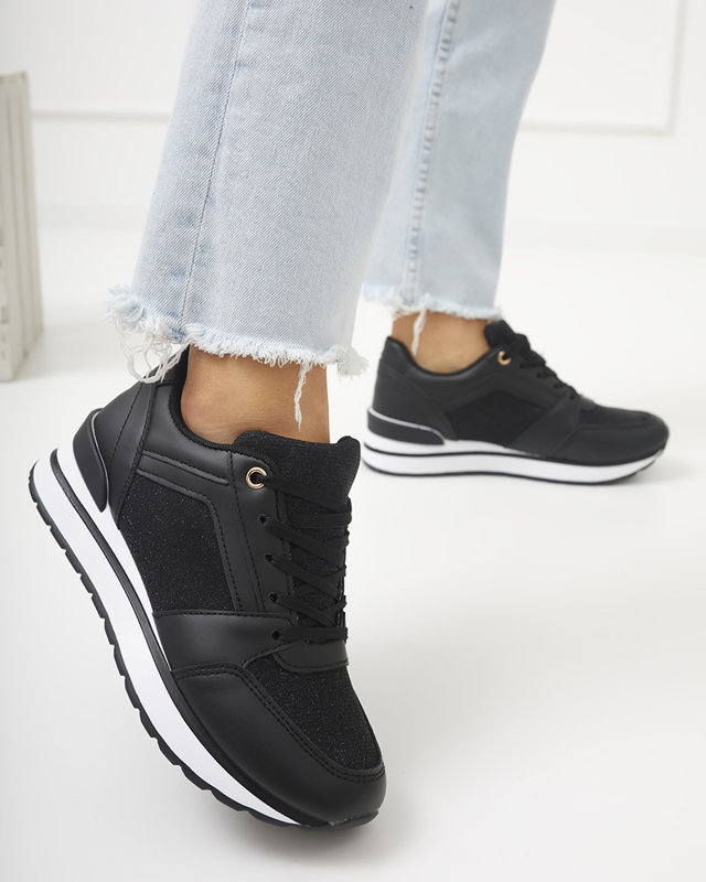 Schwarze Damen-Sportschuhe mit Glitzer Berilan - Footwear