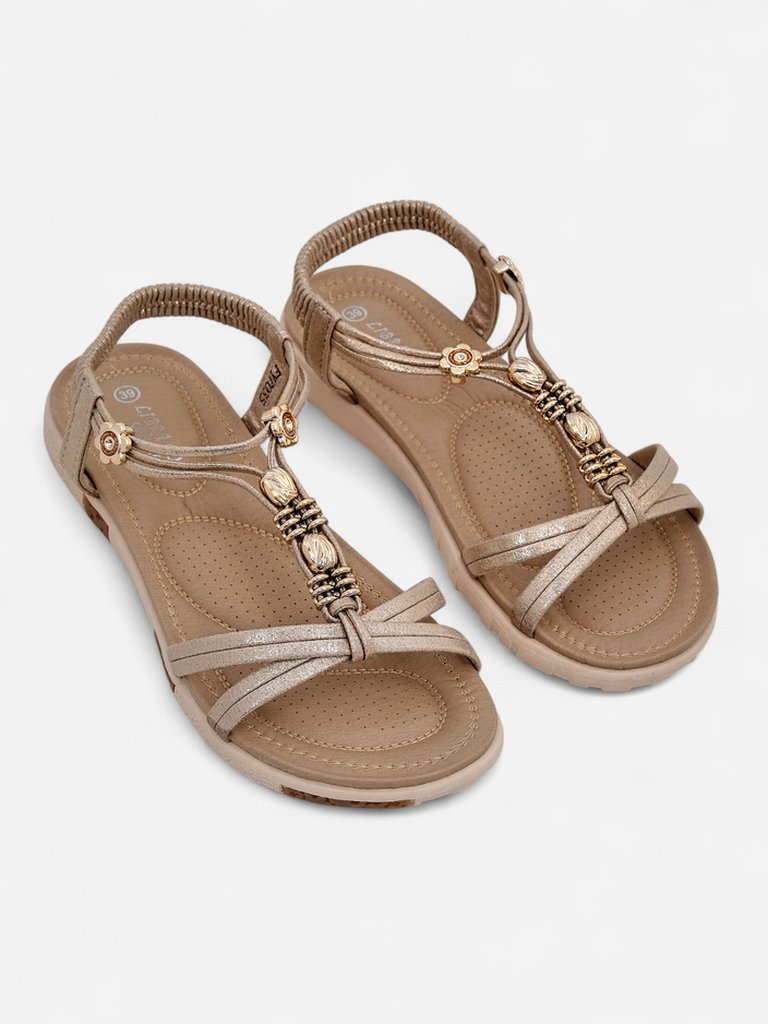 Royalfashion Damen-Sandalen mit Verzierungen Veve