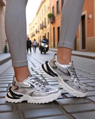 Royalfashion Damen Lack-Sneaker Leysi