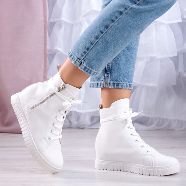 Weiße Sneakers mit verdecktem Absatz Mellani Schuhe weiß