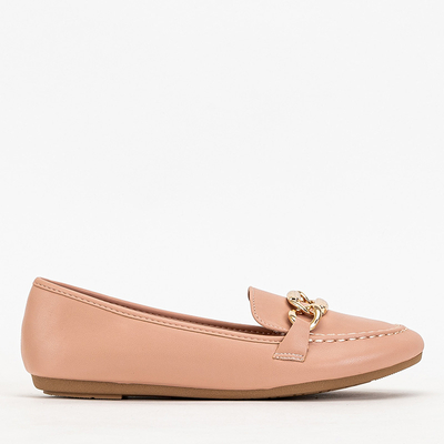 Rosa Damen-Öko-Leder-Loafer Zolli-Schuhe
