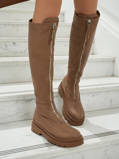 Damenstiefel mit mittigem Reißverschluss Merivon