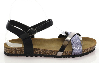 Schwarze Sandalen mit Glitzerriemen Nincoa - Footwear 1