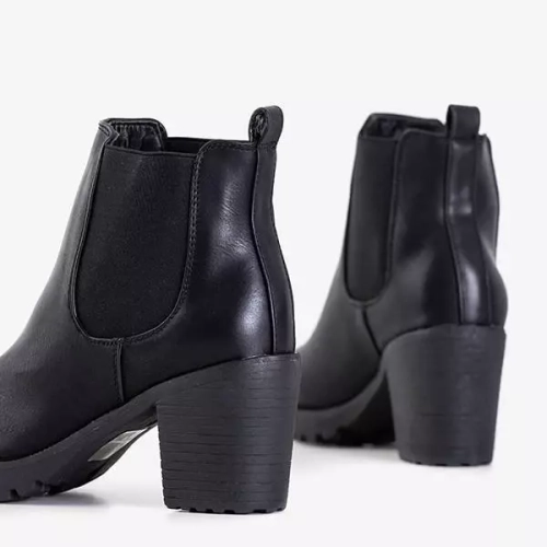 OUTLET Чорні чоботи на високому каблуці Nantes - Взуття