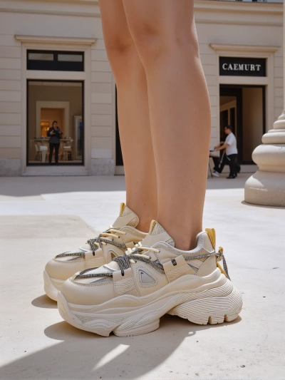 Royalfashion Damen Sneaker mit dicker Sohle Reterri