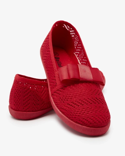 Rote Mädchen-Sneakers mit Schleife Lolisa - Schuhe