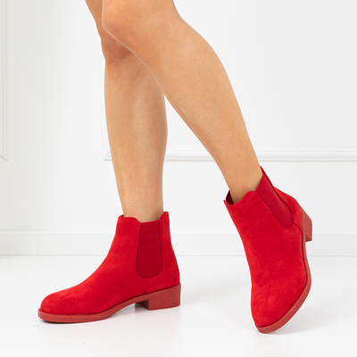 Жіночі еко -замшеві червоні черевики Lunara Chelsea - Взуття