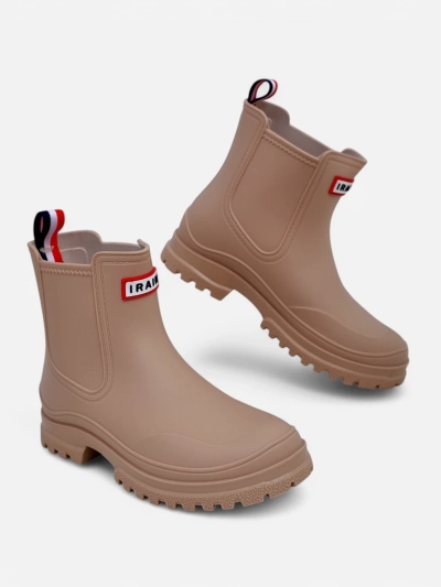 Royalfashion Damen Stiefeletten aus Gummi Lamen