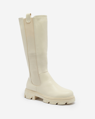 Cremefarbener Damenstiefel Vebissa- Footwear