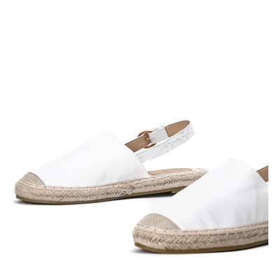 Weiße Leder-Espadrilles - Öko mit offenem Absatz Daisy - Schuhe