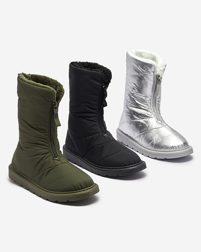 Dunkelgrüne Damenstiefel a'la Schneestiefel Tirigga- Footwear