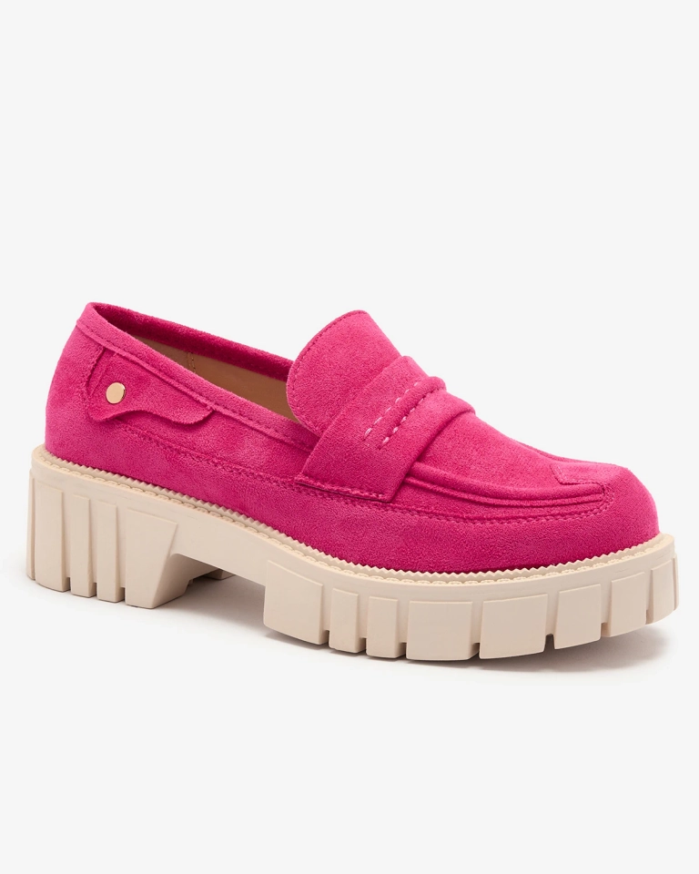 OUTLET Royalfashion Eco Wildleder fuchsia Mokassins für Damen Siherta