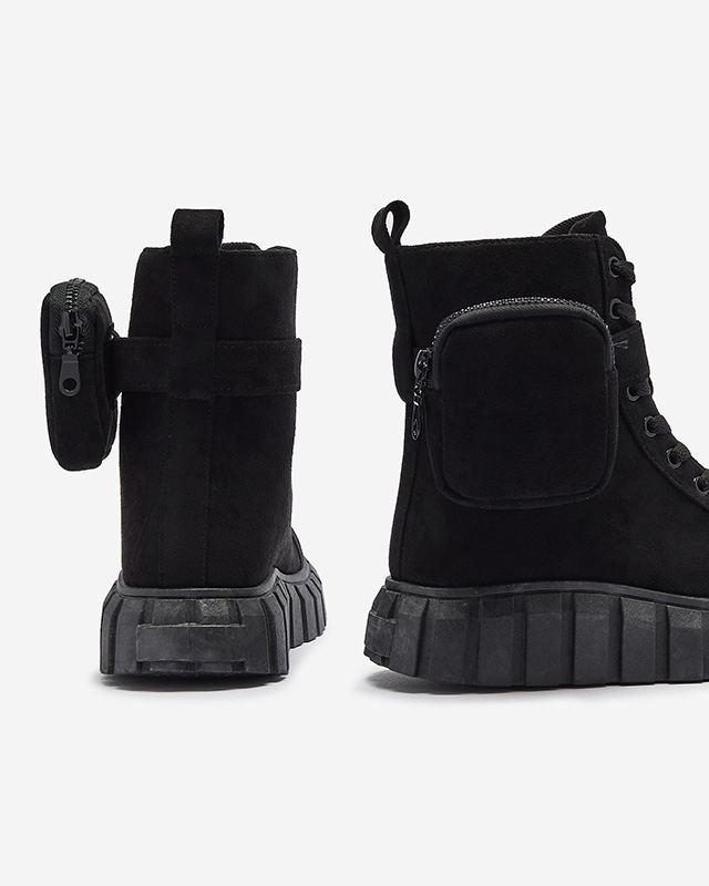 Damenstiefel mit Beutel in schwarz Sauups- Footwear