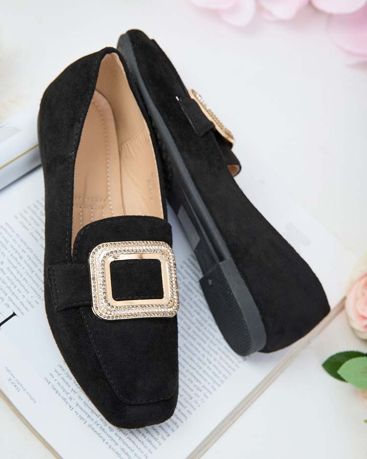 Royalfashion Damen Mokassins mit Schnalle Serbento