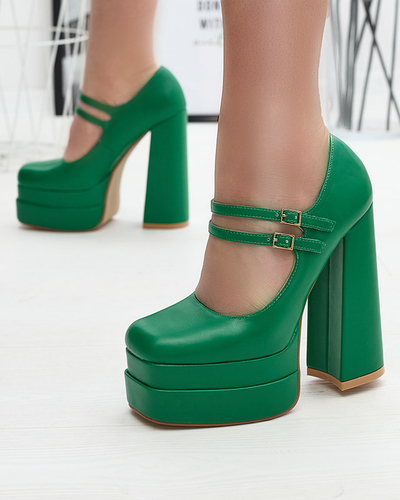 Grüne Damenpumps mit hohem Stiletto Edisa - Schuhe