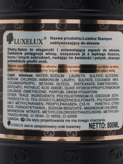 Luxelux Haarshampoo Golden Classic 800 ml