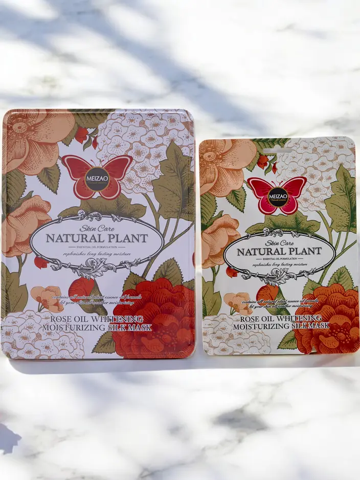 Natürliche Pflanze - Serumset mit Ceramiden und Maske mit Rose 6g+36g x 10 Stück