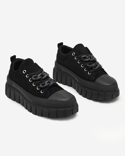 OUTLET Hohe schwarze Turnschuhe für Damen Mishta - Schuhe