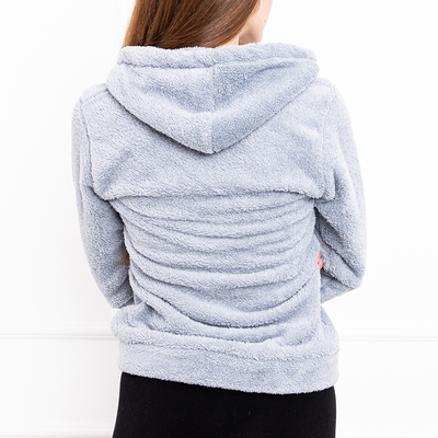 Сіре жіноче худі з написом Smile