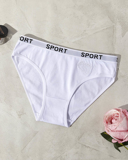 Damen-Slip aus weißer Baumwolle - Unterwäsche