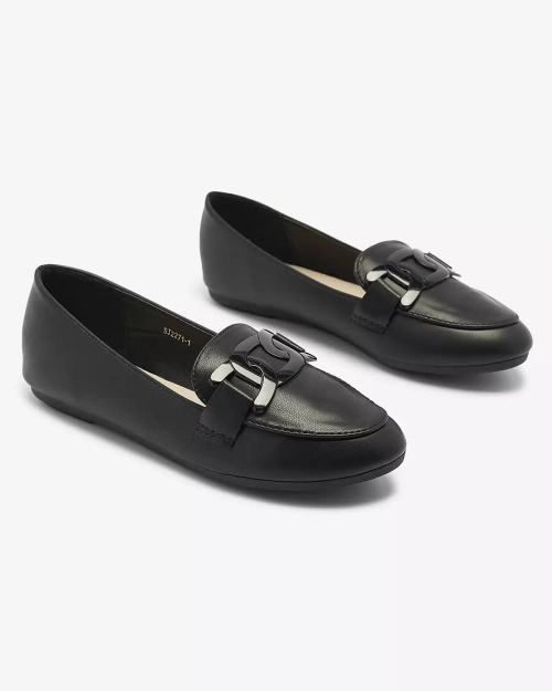 Жіночі мокасини з орнаментом чорного кольору Arbusso- Footwear