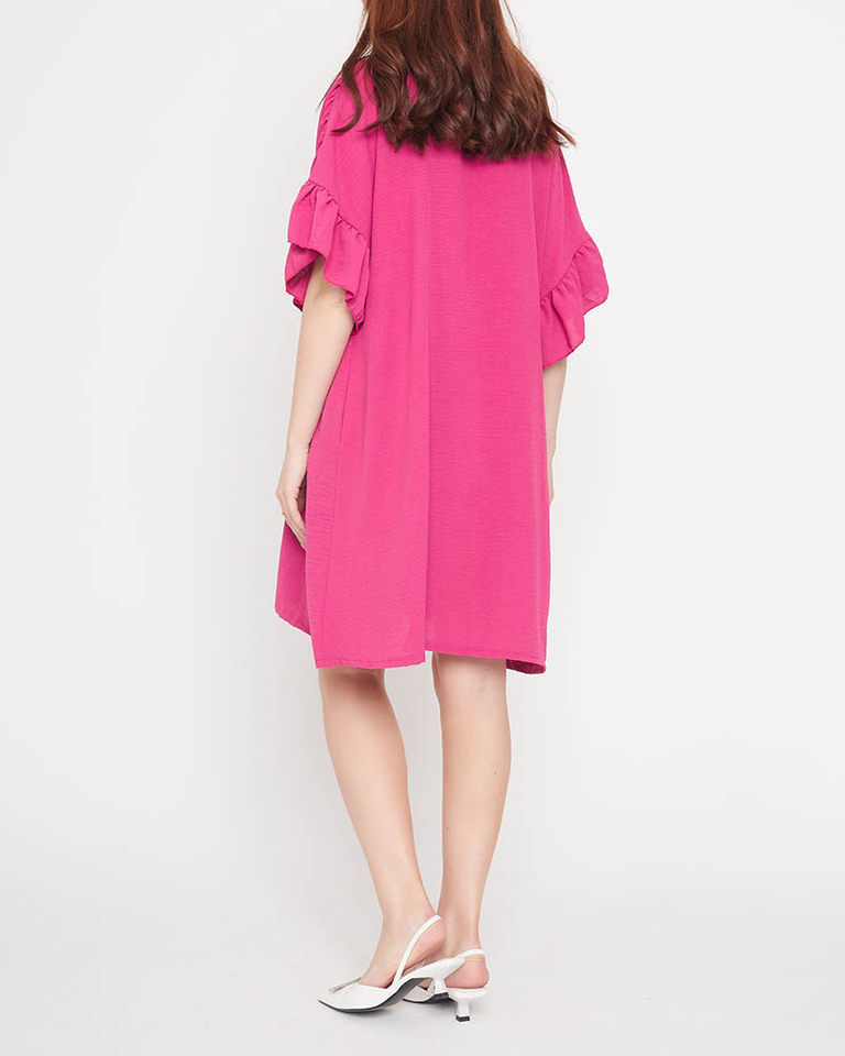 Lila knielanges Damenkleid - Kleidung