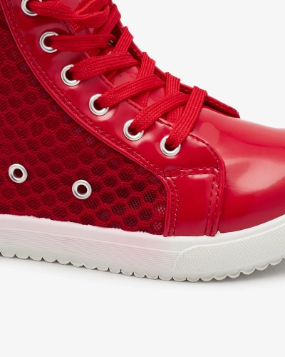 Rote High-Top-Sneakers für Mädchen Borris- Footwear