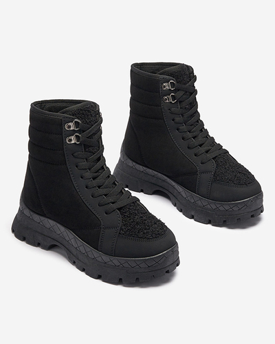 Isolierte Damen-Trapper-Stiefel in Schwarz Wosser- Footwear