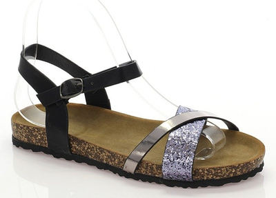 Schwarze Sandalen mit Glitzerriemen Nincoa - Footwear 1